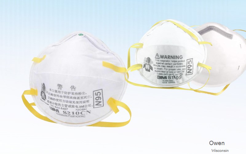 Owen Clark Wisconsin WI N95 mask