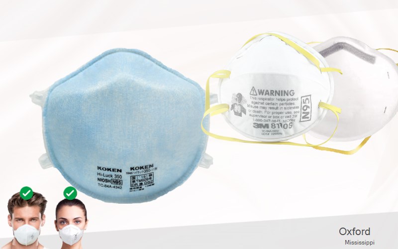 Oxford Lafayette Mississippi MS N95 mask