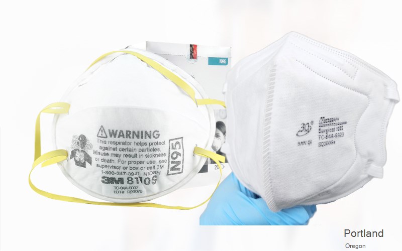 Portland Multnomah Oregon OR N95 mask