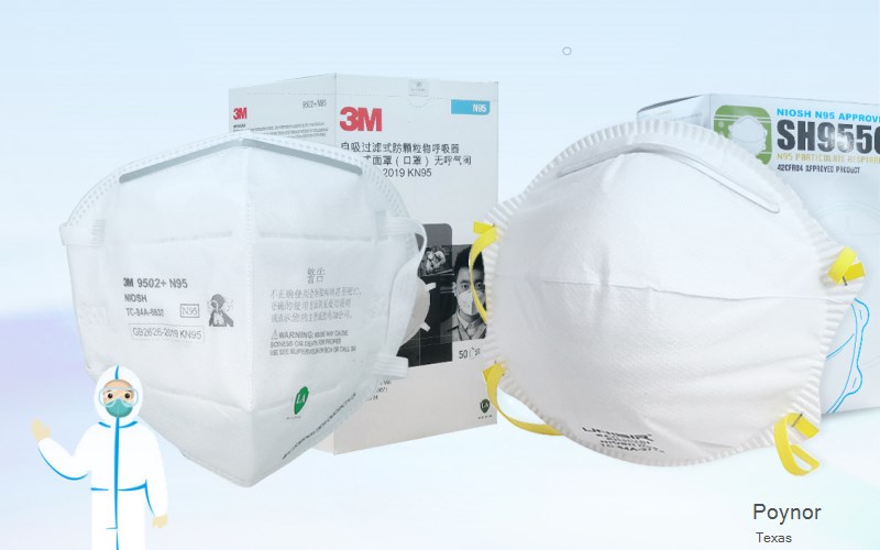 Poynor Henderson Texas TX N95 mask