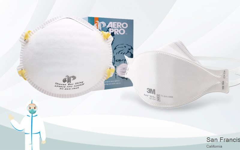 San Francisco San Mateo California CA N95 mask