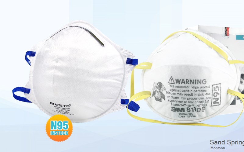 Sand Springs Garfield Montana MT N95 mask