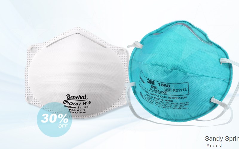 Sandy Spring Montgomery Maryland MD N95 mask