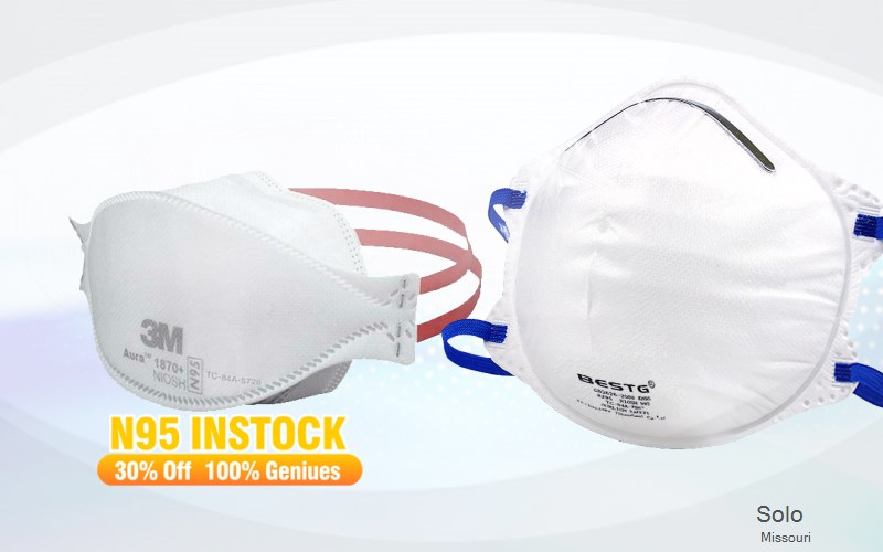 Solo Texas Missouri MO N95 mask