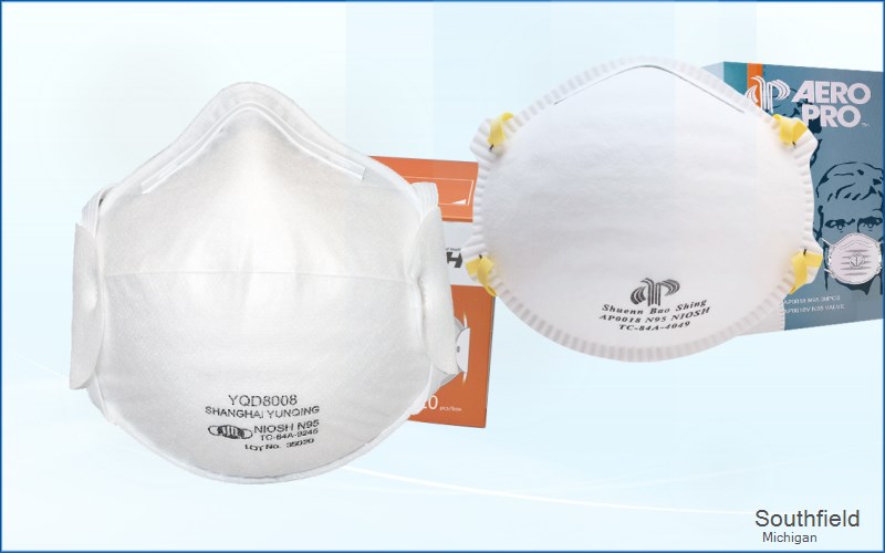Southfield Oakland Michigan MI N95 mask