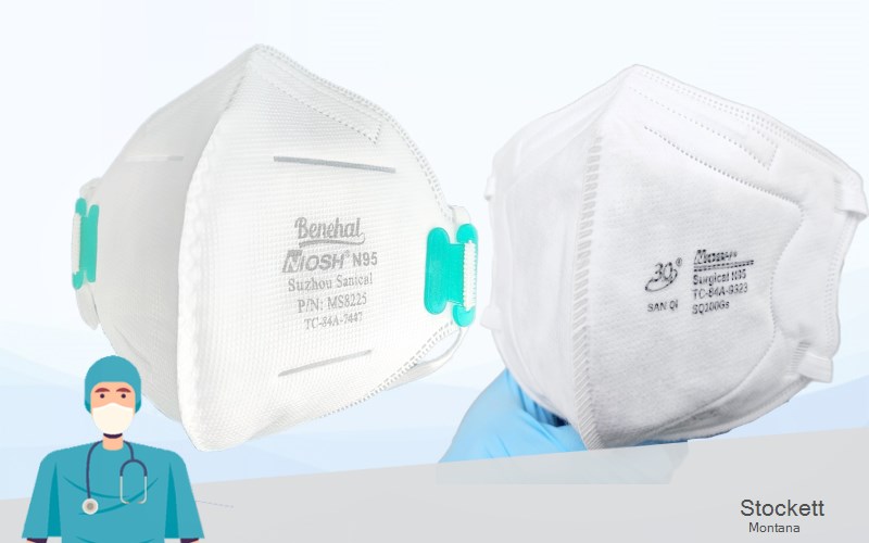 Stockett Cascade Montana MT N95 mask