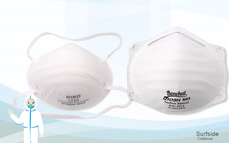 Surfside Orange California CA N95 mask