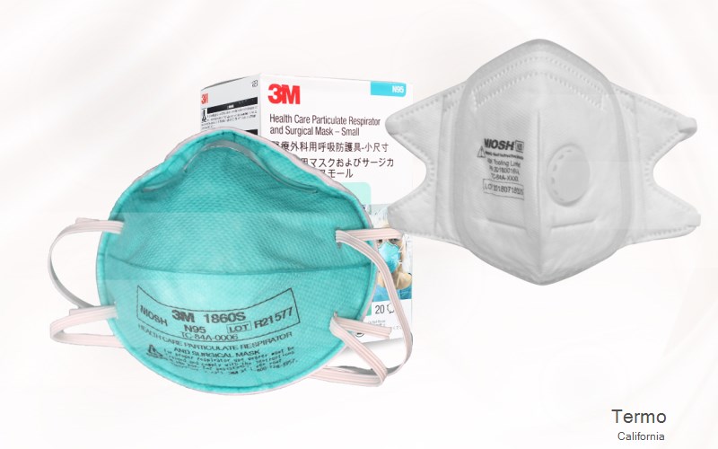 Termo Lassen California CA N95 mask
