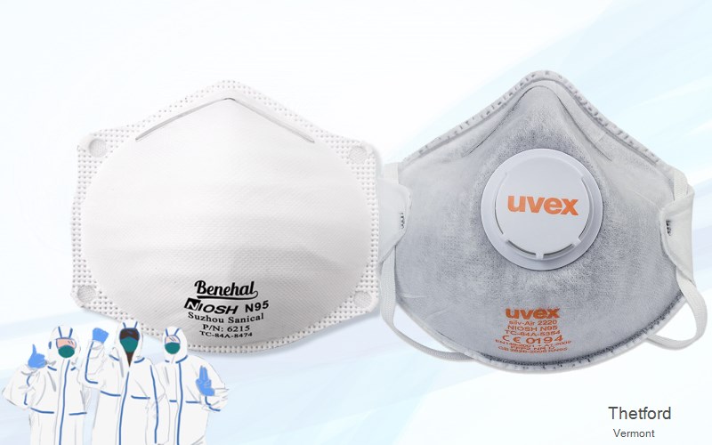 Thetford Orange Vermont VT N95 mask