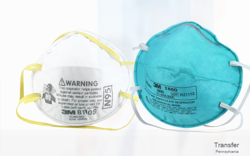 Transfer Mercer Pennsylvania PA N95 mask