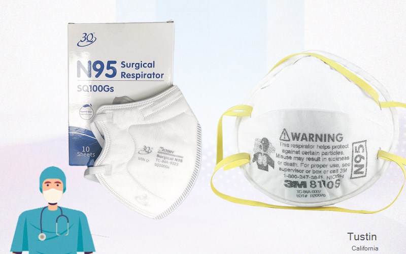 Tustin Orange California CA N95 mask
