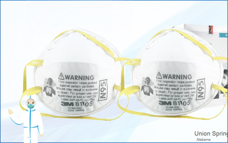 Union Springs Bullock Alabama AL N95 mask