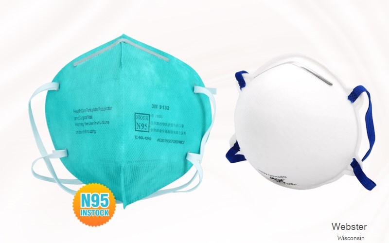 Webster Burnett Wisconsin WI N95 mask