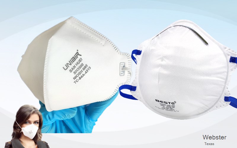 Webster Harris Texas TX N95 mask