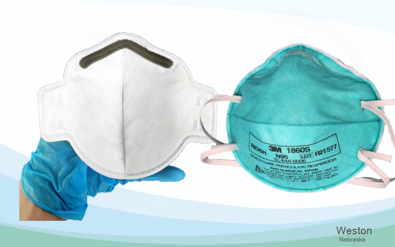 Weston Saunders Nebraska NE N95 mask