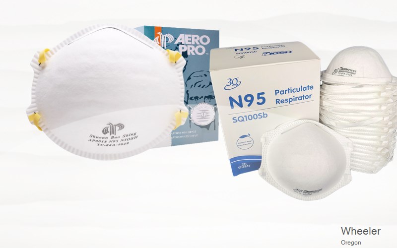 Wheeler Tillamook Oregon OR N95 mask