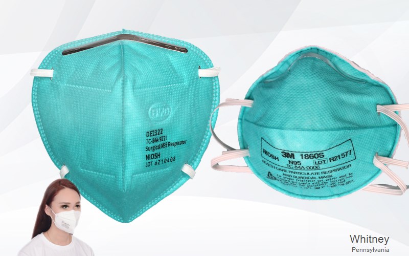 Whitney Westmoreland Pennsylvania PA N95 mask