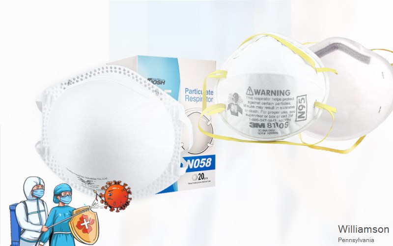 Williamson Franklin Pennsylvania PA N95 mask