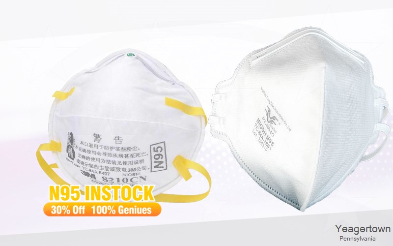 Yeagertown Mifflin Pennsylvania PA N95 mask